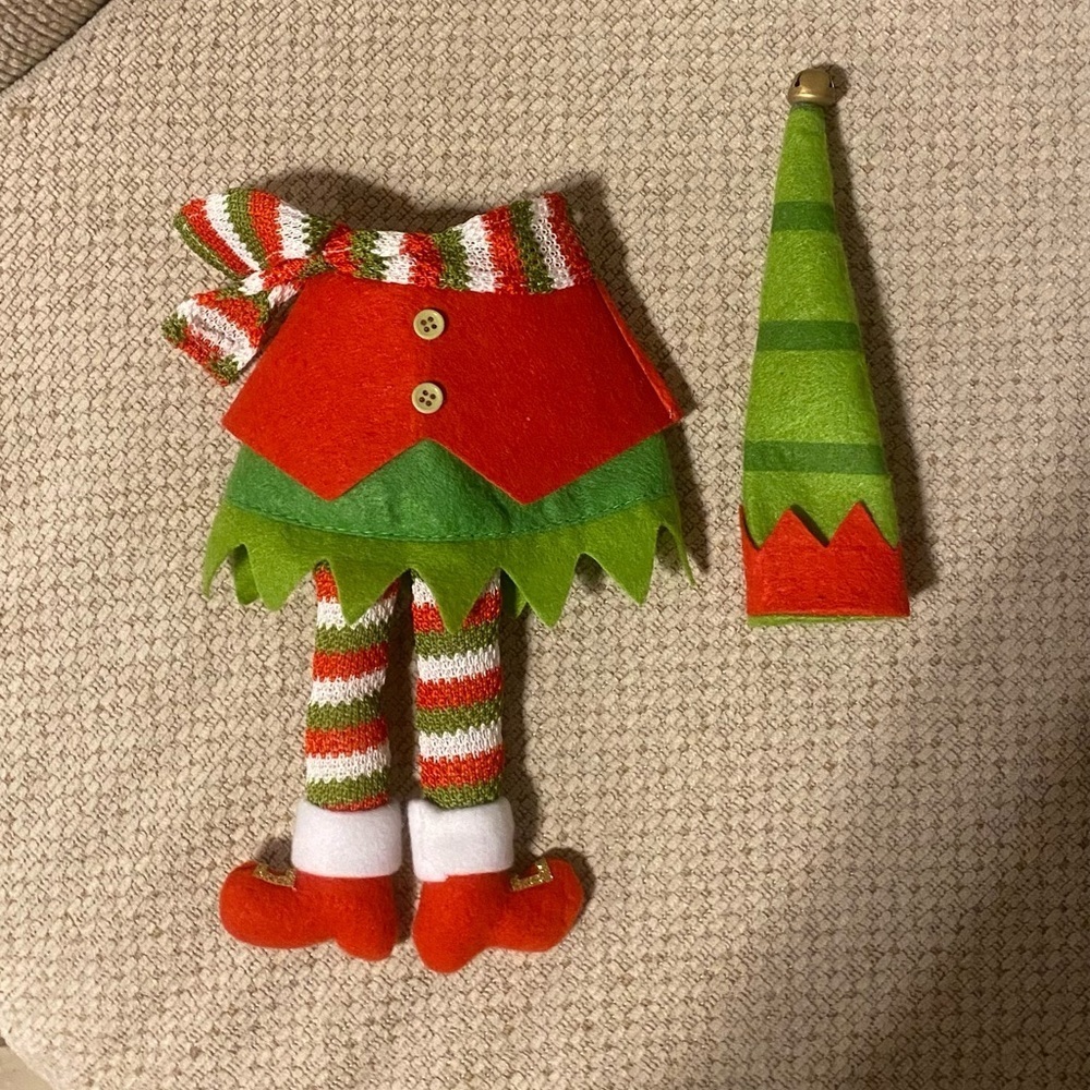 Christmas Elf wine bottle cover / sleeve​​​